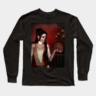 Wonderful fantasy women with skull Long Sleeve T-Shirt